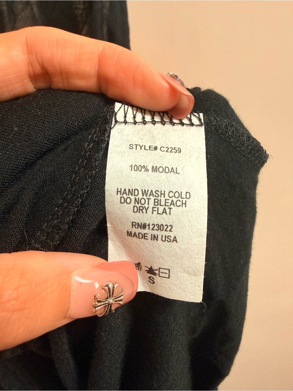 Cecico Black Sleeveless Tank Top with Blue Trim Label - Picture 3 of 6